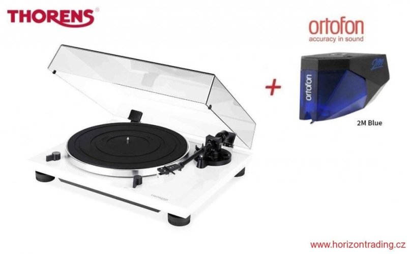 Thorens TD 201 + Ortofon - Barva: Bílá, Přenosky: Ortofon 2M BLUE
