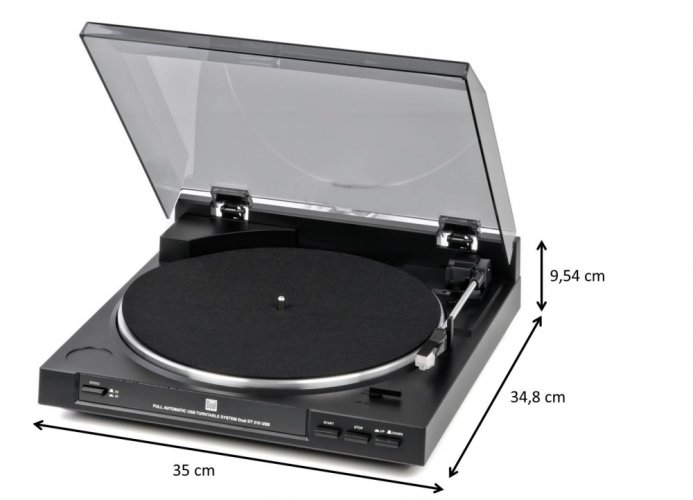 DUAL DT 210-1 Černý - plný automat s USB + dárek