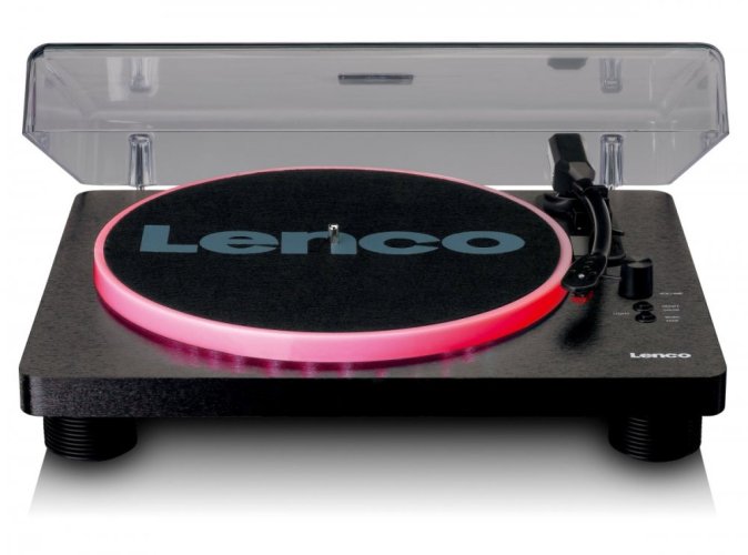 Lenco LS-50LEDBK - gramofon s reproduktory a LED osvětlením