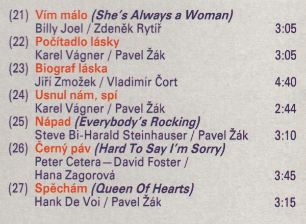 Hana Zagorová – Lávky LP