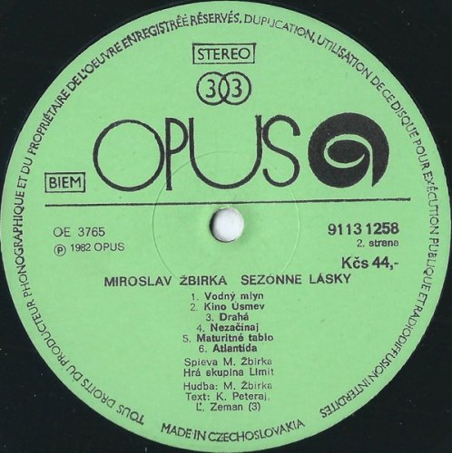 Miroslav Žbirka – Sezónne Lásky LP