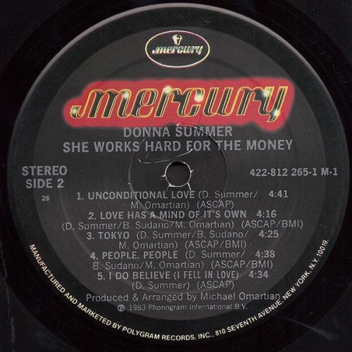 Donna Summer – She Works Hard For The Money LP