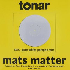 Slipmat Tonar Pure White Perspex mat