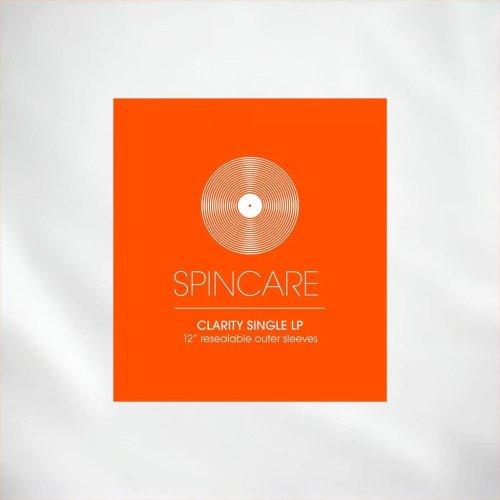 Spincare CLARITY 12 Inch SINGLE LP Resealable Outer Record Sleeves