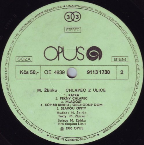 Miro Žbirka – Chlapec Z Ulice LP