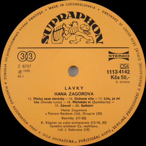 Hana Zagorová – Lávky LP