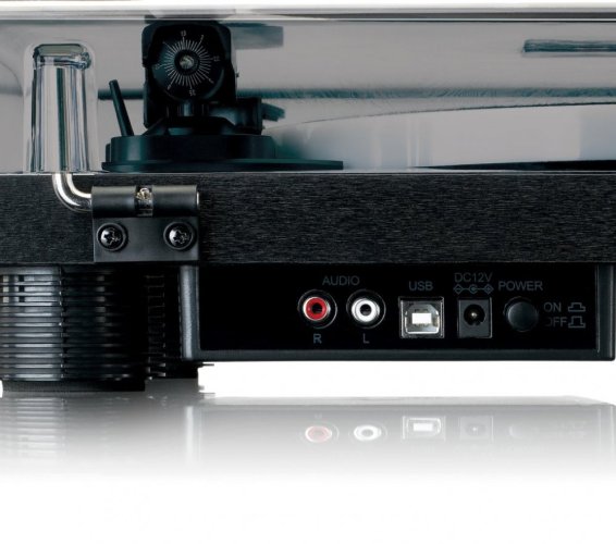 Lenco LS-50LEDBK - gramofon s reproduktory a LED osvětlením