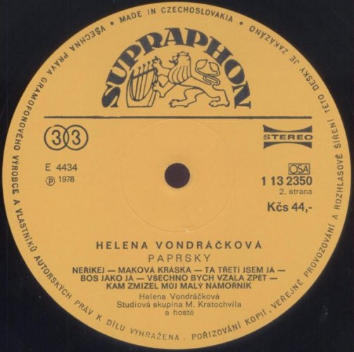 Helena Vondráčková – Paprsky LP