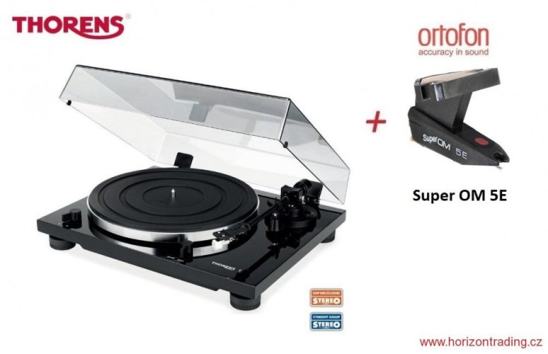 Thorens TD 201 + Ortofon - Barva: Černá, Přenosky: Ortofon Super OM 5E