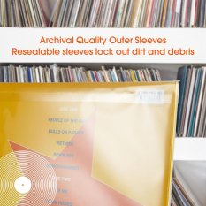 Spincare CLARITY 12 Inch SINGLE LP Resealable Outer Record Sleeves