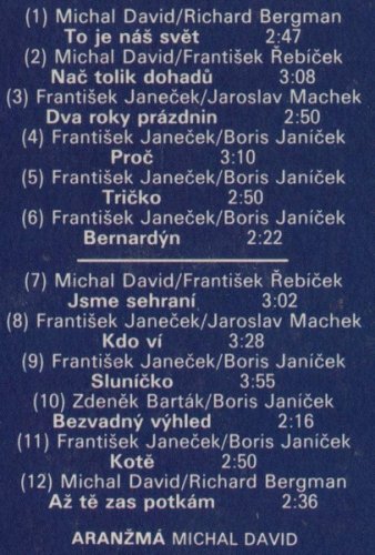 Pavel Horňák, Kroky Františka Janečka – Dva Roky Prázdnin LP