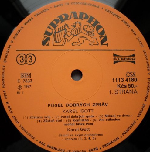 Karel Gott – Posel Dobrých Zpráv LP