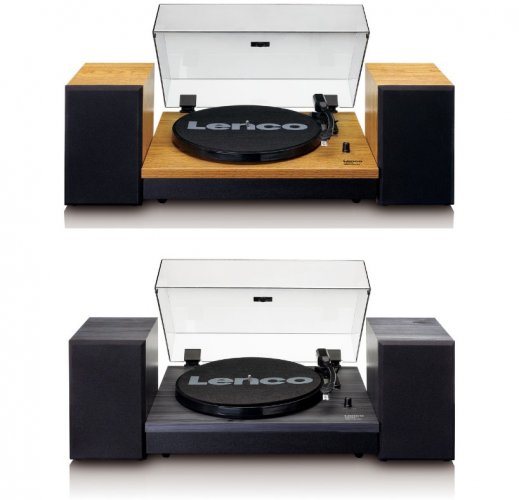 Lenco LS 300 - Gramofon se samostatnými reproduktory - Barva: Černá