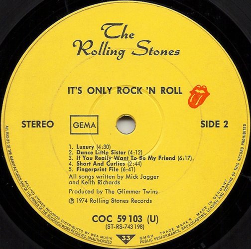 The Rolling Stones – It's Only Rock 'N Roll LP
