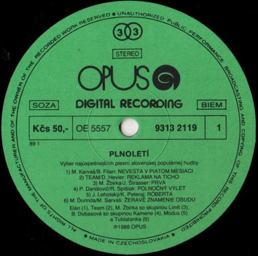 Various – Plnoletí LP