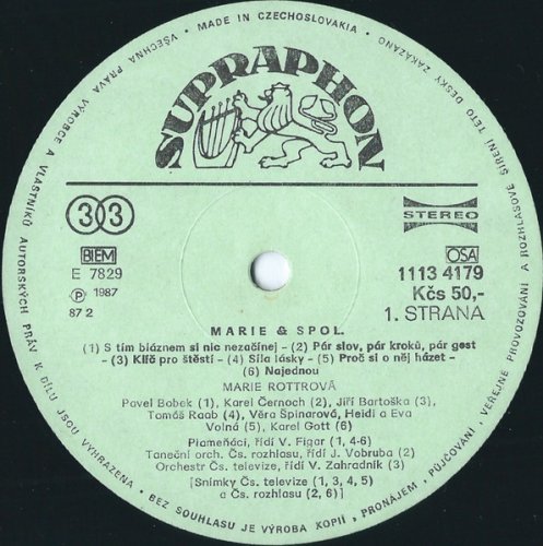 Marie Rottrová – Marie & Spol. LP