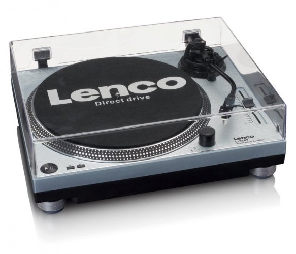 Lenco L-3809 - gramofon s přímým náhonem - Barva: Modrá