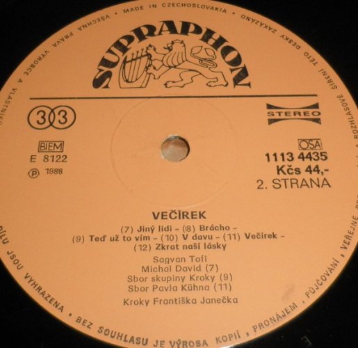 Sagvan Tofi, Kroky Františka Janečka – Večírek LP