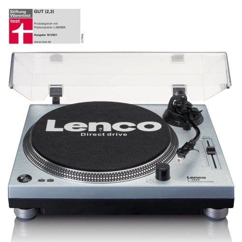 Lenco L-3809 - gramofon s přímým náhonem - Barva: Modrá