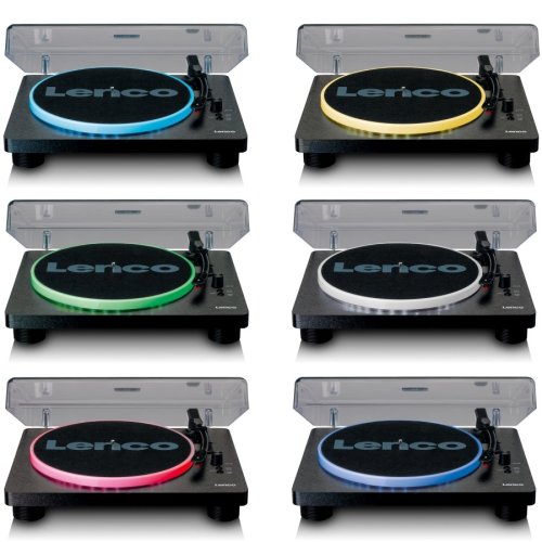 Lenco LS-50LEDBK - gramofon s reproduktory a LED osvětlením