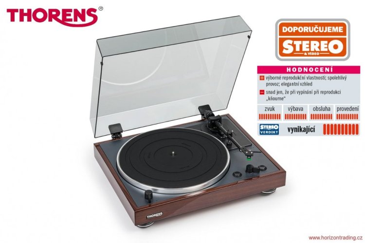 THORENS TD-102A + čistící sada TESLA 6v1 ZDARMA - Barva: Černá
