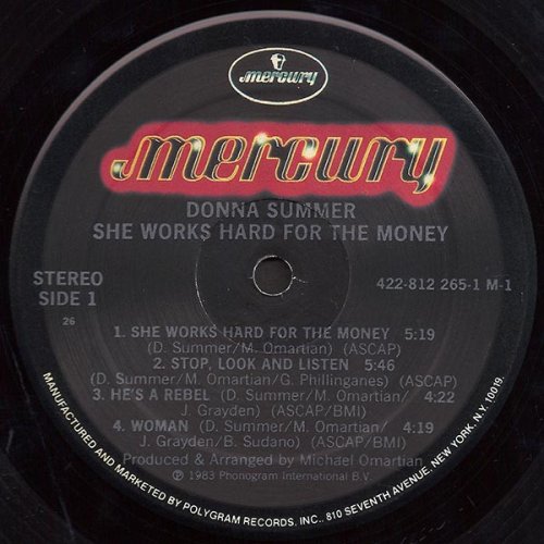 Donna Summer – She Works Hard For The Money LP