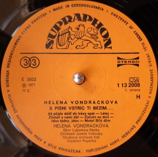 Helena Vondráčková – S Písní Vstříc Ti Běžím… LP