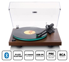 Lenco LBT-225WA - Hi-Fi gramofon, skleněný talíř, karbonové raménko