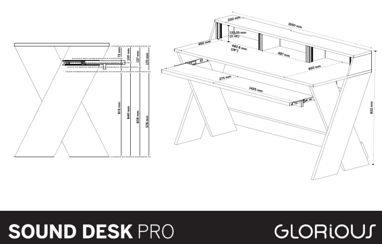 GLORIOUS Sound Desk Pro White