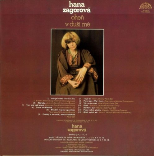 Hana Zagorová – Oheň V Duši Mé LP