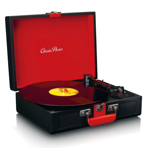 Lenco TT-110BKRD - gramofon s reproduktory a Bluetooth - Barva: Modrá