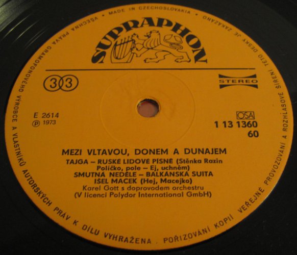 Karel Gott – Mezi Vltavou, Donem A Dunajem LP