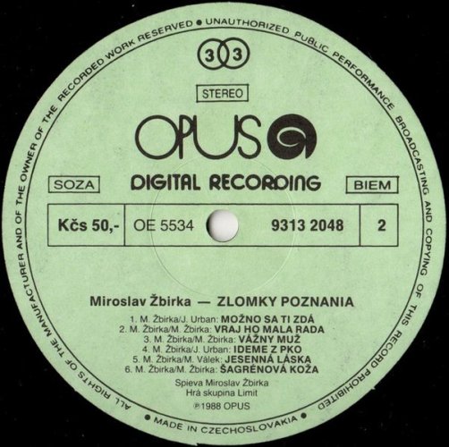 Miroslav Žbirka – Zlomky Poznania LP