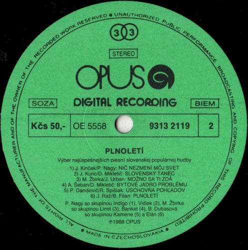 Various – Plnoletí LP