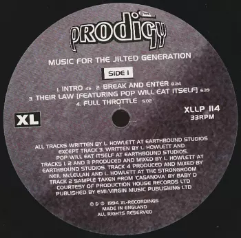 The Prodigy - Music For The Jilted Generation 2LP