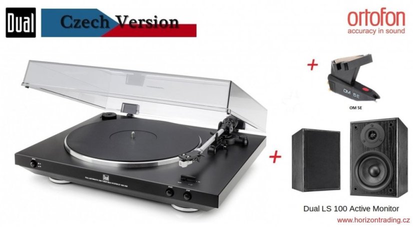 DUAL DT 400 USB + Ortofon OM 5E + LS 100 Active Monitor