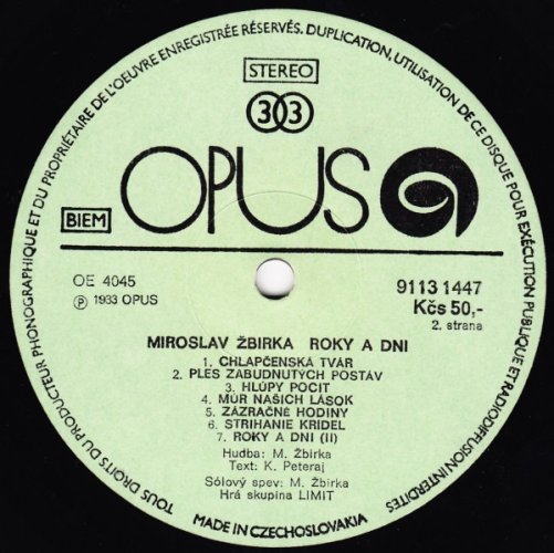 Miroslav Žbirka – Roky A Dni LP