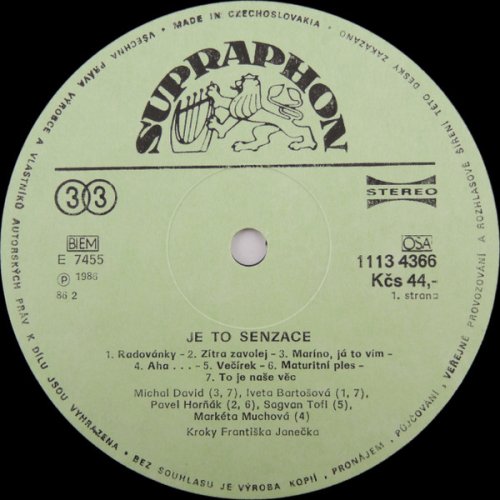 Kroky Františka Janečka – Je To Senzace LP
