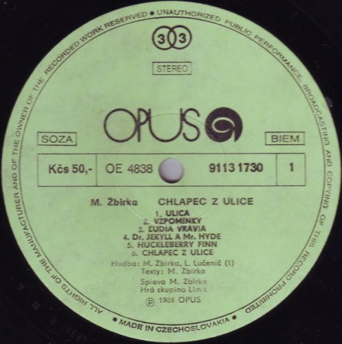 Miro Žbirka – Chlapec Z Ulice LP