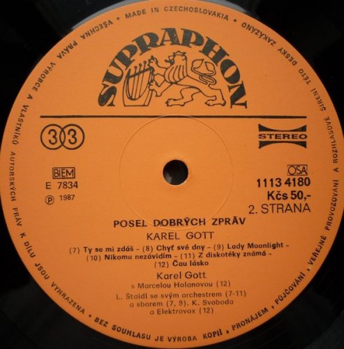 Karel Gott – Posel Dobrých Zpráv LP