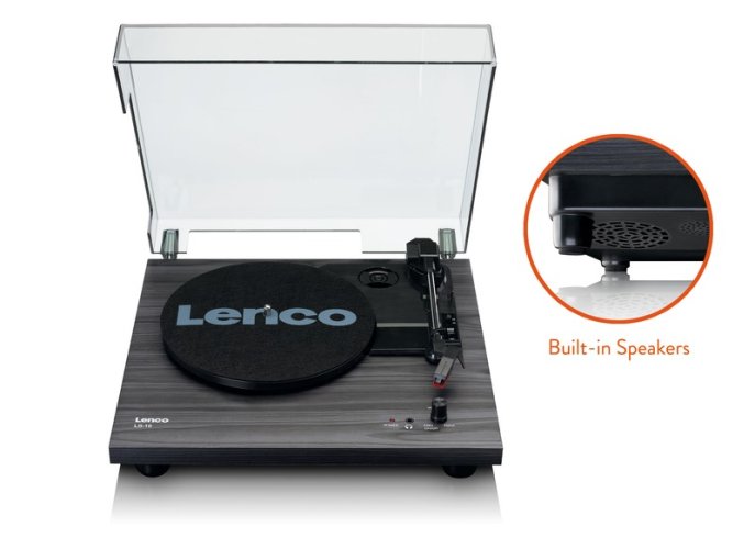 Lenco LS 10 - Gramofon s vestavěnými reproduktory - Barva: Černá