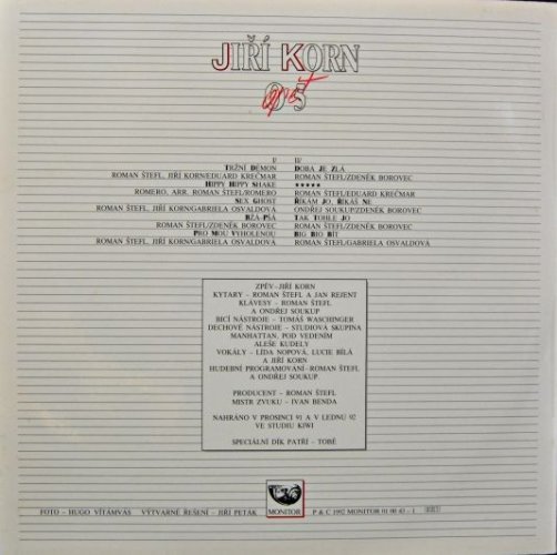 Jiří Korn – O 5 (Opět) LP