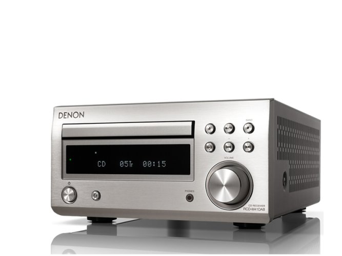 Denon RCD-M41DAB – mikro CD receiver s DAB+ a Bluetooth (stříbrná)