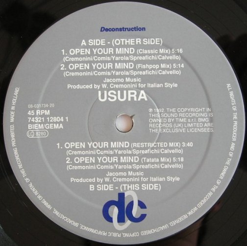 Usura – Open Your Mind LP