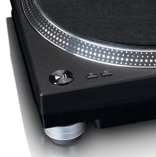 Lenco L-3809 - gramofon s přímým náhonem - Barva: Modrá