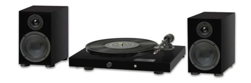 Pro-Ject JukeBox E1 HiFi Set - Kompletní stereofonní audio systém s gramofonem - Barva: Černá