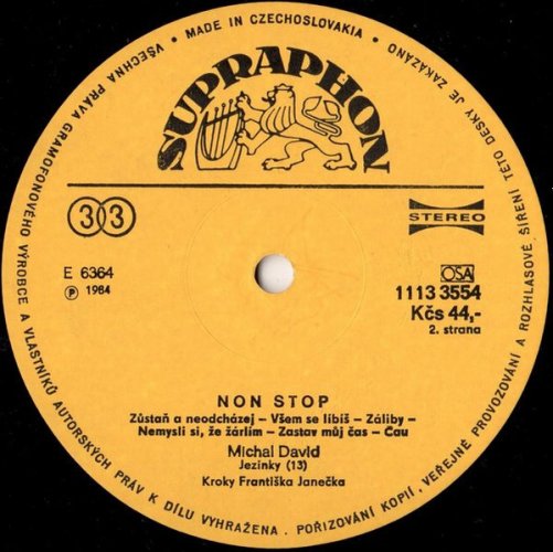 Michal David, Kroky Františka Janečka – Non Stop LP