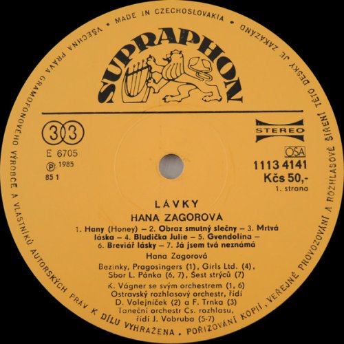 Hana Zagorová – Lávky LP
