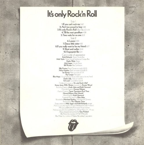 The Rolling Stones – It's Only Rock 'N Roll LP